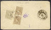 Iran 1899 local cover,bearing 1ch & pr 2ch