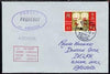 Hong Kong used in Lisbon (Portugal) 1967/8 Paquebot cover to England carried on SS Arcadia with various paquebot and ships cachets