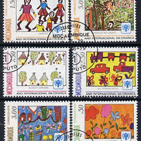 Mozambique 1979 Int Year of the Child (Paintings) cto set of 6 SG 754-59*