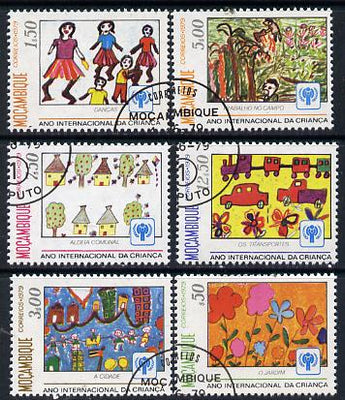Mozambique 1979 Int Year of the Child (Paintings) cto set of 6 SG 754-59*