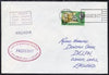 Fiji used in Balboa (Canal Zone) 1968 Paquebot cover to England carried on SS Arcadia with various paquebot and ships cachets