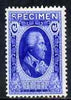 Cinderella - Harrison & Sons sample stamp in bright-blue inscribed SPECIMEN produced by the Collogravure process, unmounted mint