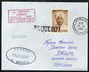 India used in Casablanca (Morocco) 1968 Paquebot cover to England carried on SS Arcadia with various paquebot and ships cachets