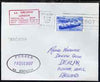 India used in Perth (Western Australia) 1968 Paquebot cover to England carried on SS Arcadia with various paquebot and ships cachets