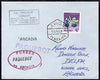 Nauru used in Tenerife 1967 Paquebot cover to England carried on SS Arcadia with various paquebot and ships cachets