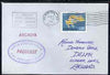 Portugal used in Wilmington (California) 1968 Paquebot cover to England carried on SS Arcadia with various paquebot and ships cachets