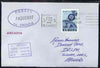 Portugal used in Brisbane (Queensland) 1968 Paquebot cover to England carried on SS Arcadia with various paquebot and ships cachets