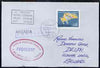Portugal used in Kobe (Japan) 1968 Paquebot cover to England carried on SS Arcadia with various paquebot and ships cachets