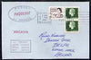 Canada used in Brisbane (Queensland) 1968 Paquebot cover to England carried on SS Arcadia with various paquebot and ships cachets