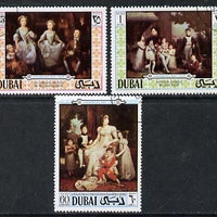 Dubai 1970 Children's Day (Paintings) perf set of 3 cto used, SG 359-61*