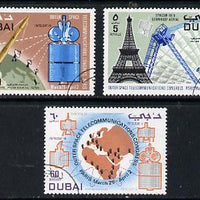 Dubai 1971 Outer Space Telecommunications Congress perf set of 3 fine cto used, SG 374-76*