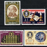 Dubai 1970 Death Centenary of Charles Dickens perf set of 4 superb used, SG 355-58*