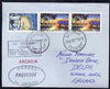 French Polynesia used in Cape Town (South Africa) 1968 Paquebot cover to England carried on SS Arcadia with various paquebot and ships cachets