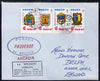 Mexico used in Lisbon (Portugal) 1967 Paquebot cover to England carried on SS Arcadia with various paquebot and ships cachets