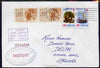 Mexico used in Balboa (Canal Zone) 1968 Paquebot cover to England carried on SS Arcadia with various paquebot and ships cachets
