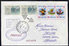 Mexico used in Cristobal (Canal Zone) 1968 Paquebot cover to England carried on SS Arcadia with various paquebot and ships cachets