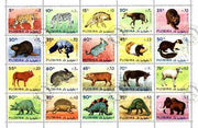 Fujeira 1972 Animals (incl Prehistoric) cto used sheetlet containing 20 values, Mi 1201-20