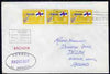 Netherlands Antilles used in Perth (Western Australia) 1968 Paquebot cover to England carried on SS Arcadia with various paquebot and ships cachets