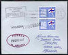 Netherlands Antilles used in Dakar (Senegal) 1968 Paquebot cover to England carried on SS Arcadia with various paquebot and ships cachets