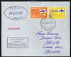 Netherlands Antilles used in Cape Town (South Africa) 1967 Paquebot cover to England carried on SS Arcadia with various paquebot and ships cachets