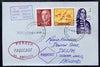 Spain used in Sydney (New South Wales) 1968 Paquebot cover to England carried on SS Arcadia with various paquebot and ships cachets