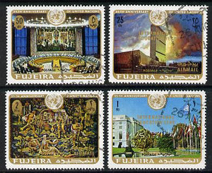 Fujeira 1970 United Nations 25th Anniversary opt'd Int Education Year cto set of 4, Mi 509-12*