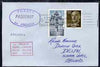 Spain used in Brisbane (Queensland) 1968 Paquebot cover to England carried on SS Arcadia with various paquebot and ships cachets