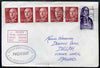 Spain used in Fort Lauderdale (Florida) 1968 Paquebot cover to England carried on SS Arcadia with various paquebot and ships cachets