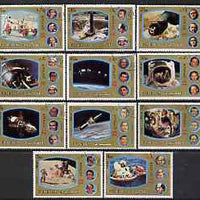 Fujeira 1972 Apollo Space Programme perf set of 11 cto used, Mi 1344-54*