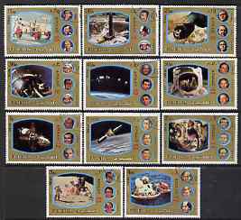 Fujeira 1972 Apollo Space Programme perf set of 11 cto used, Mi 1344-54*
