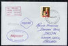 United States used in Sydney (New South Wales) 1968 Paquebot cover to England carried on SS Arcadia with various paquebot and ships cachets