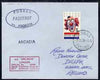 United States used in Durban (South Africa) 1968 Paquebot cover to England carried on SS Arcadia with various paquebot and ships cachets