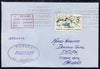 United States used in Las Palmas (Gran Canaria) 1968 Paquebot cover to England carried on SS Arcadia with various paquebot and ships cachets