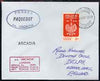 United States used in Cape Town (South Africa) 1967 Paquebot cover to England carried on SS Arcadia with various paquebot and ships cachets