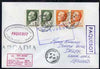 Yugoslavia used in Montego Bay (Jamaica) 1970 Paquebot cover to England carried on SS Arcadia with various paquebot and ships cachets