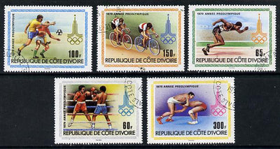 Ivory Coast 1979 Pre Olympic Year cto set of 5, SG 607-11*