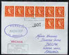 Great Britain used in Dakar (Senegal) 1968 Paquebot cover to England carried on SS Arcadia with various paquebot and ships cachets