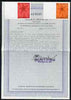 Yugoslavia 1979 Communist Party set of 2 each in imperf marginal singles with Zrinlscak certificate, SG 1873-4var