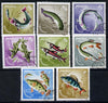 Mongolia 1965 Mongolian Fish cto set of 8, SG 377-84*