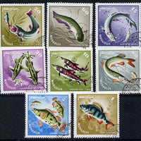 Mongolia 1965 Mongolian Fish cto set of 8, SG 377-84*
