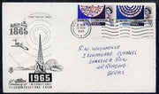 Great Britain 1965 ITU (phos) set of 2 on illustrated cover with first day cancel (hand-written address)