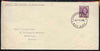Australia 1944 KG6 2d purple on plain typed addressed cover with clear first day cancel (SG205) stamp has been applied over the cancel and is almost certainly a maunfactured (forged) cover
