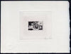 Upper Volta 1966 UNICEF imperf die proof of 50f in black on sunken card signed by the designer J Gauthier (as SG 206)