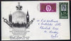 Great Britain 1961 Seventh Commonwealth Parliamentary Conference set of 2 on illustrated cover with first day cancel, hand written address, SG cat £30