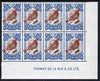 Turkey 1960's Ataturk 10L Revenue stamp opt'd NUMUNE (Specimen) in red, superb unmounted mint corner block of 8 with DLR imprint (ex DLR archives)*