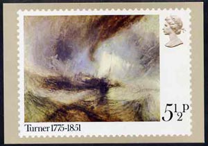Great Britain 1975 Birth Centenary of Turner 5.5p PHQ card unused and pristine cat £42
