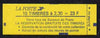 France 1989 23F Booklet (La Reservation Gratuite etc front cover, 78 x 26mm +,Tarif on back) complete & pristine, SG DSB97ab