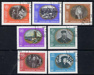 Togo 1970 United Nations cto set of 7, SG 770-76*