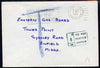 Great Britain 1970 unstamped cover to Middx with boxed 8p postage due to pay in green
