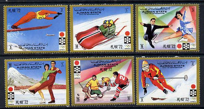 Ajman 1971 Sapporo Winter Olympics perf set of 6 unmounted mint, Mi 1230-35A